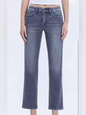 VERVET Women’s Straight Leg Ankle Jeans — Black